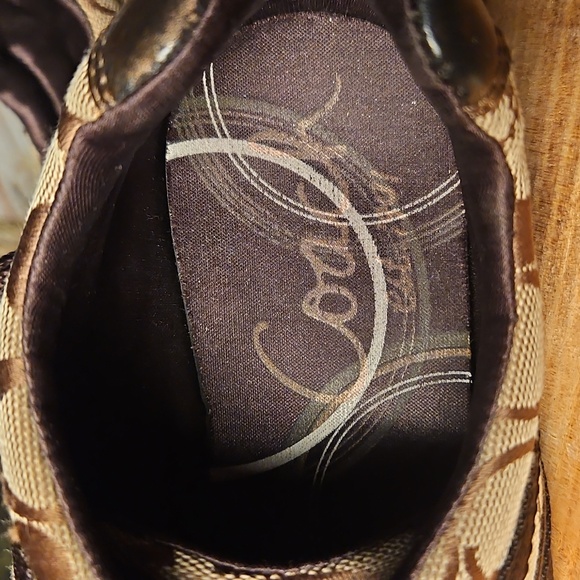Coach HENRIETTA A1468 - SIGNATURE C Jacquard Signature Tan & Brow, 9M - Low Tops - Picture 10 of 11